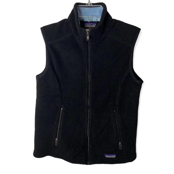 Patagonia Jackets & Blazers - Patagonia Synchilla Vintage Black Vest Womens Size Small Gorpcore Winter Vtg